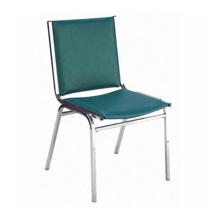 Kfi KFI Stack Chair - Armless - Vinyl - 2" thick Seat Forest Vinyl 420CH-9703 FOREST VINYL